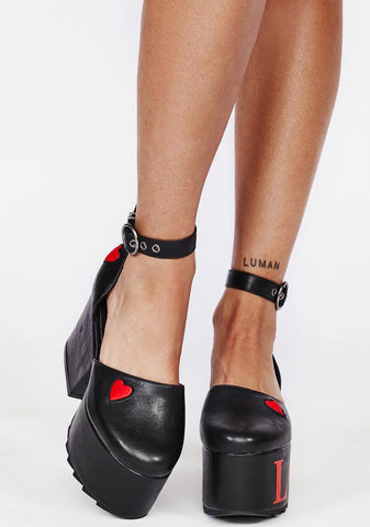 Love Is Blind Platform Wedge Heels