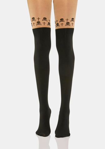 Deadly Spirit Thigh High Stockings