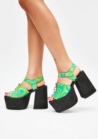 Trippy Truth Be Told Platform Sandals