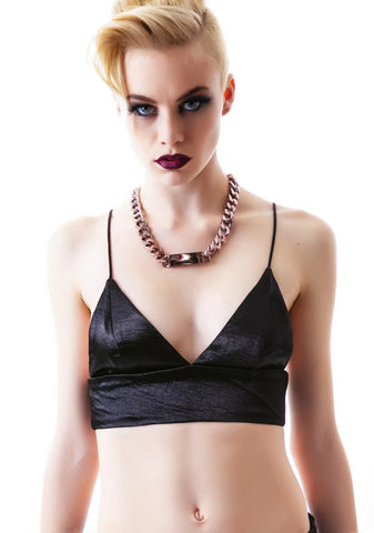 Romance Satin Bralette - White