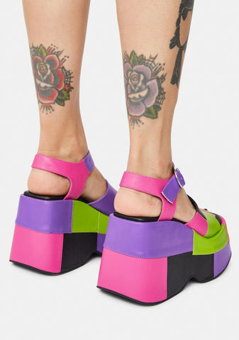 Throwback Daze Color Blocked Sandal