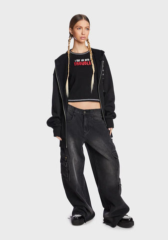 Stay Unbothered Cargo Jeans