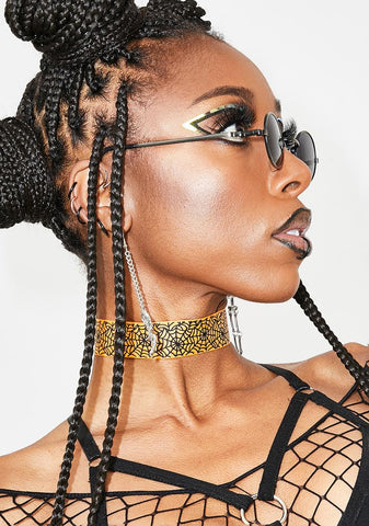 I Stay Spooky Spiderweb Choker