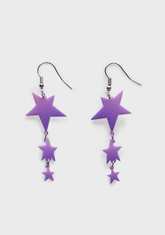 Cosmic Geometry Star Drop Earrings