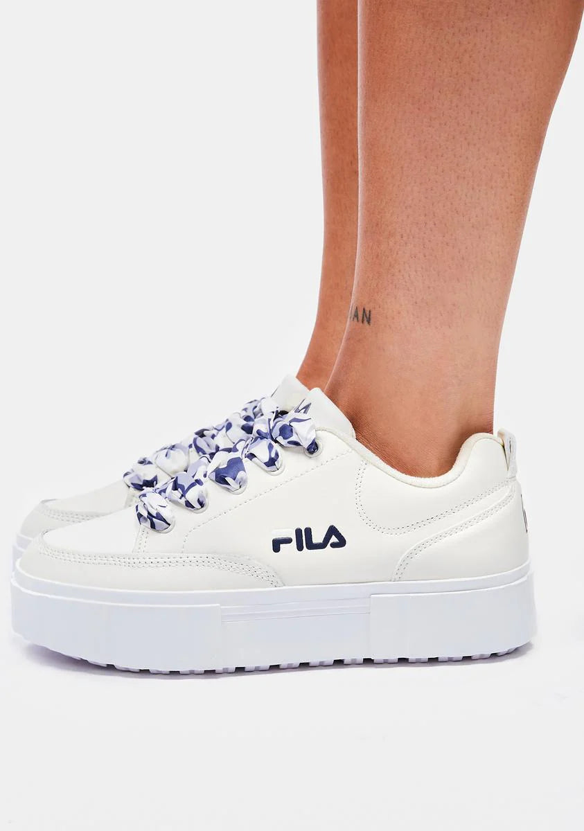 Whisper White Sandblast Low Satin Lace Sneakers