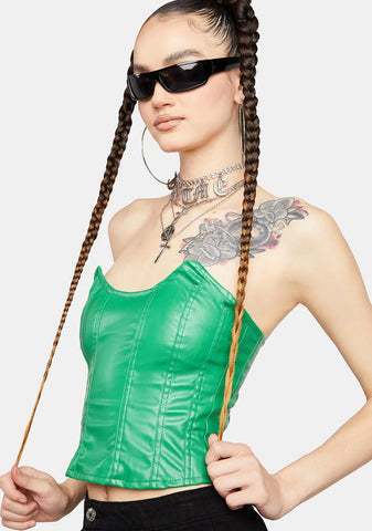Emerald Take Care Corset Top