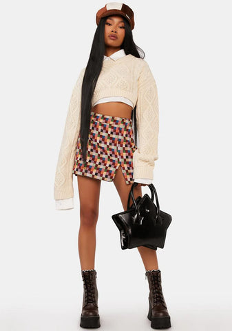 Too Smart For You Mini Skirt