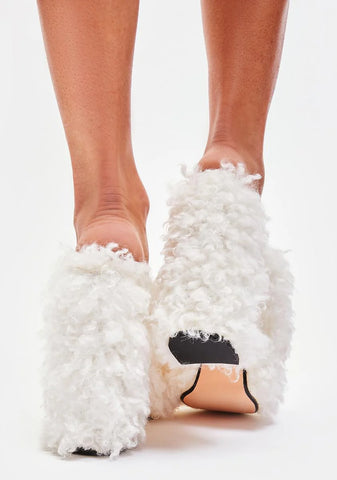 White Archie Slip On Heels