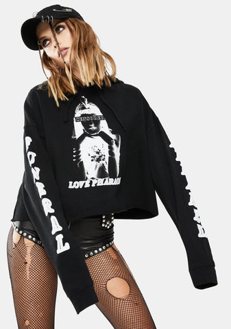 Pharaoh Graphic Crop Hoodie
