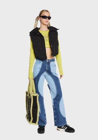 Circle Layered Dad Jeans