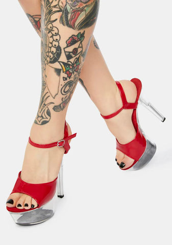 Sassy Presence Clear Platform Heels