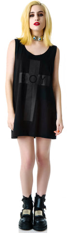 x BOY London Boy Cross Oversized Tank - Black
