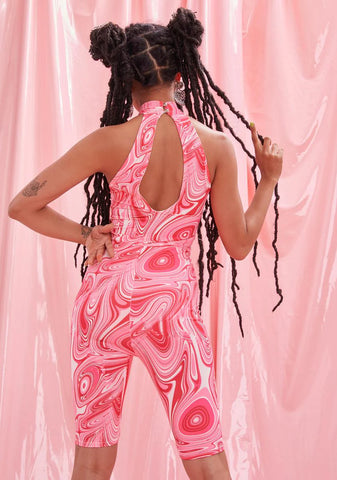 Simmer Down Lace Up Romper