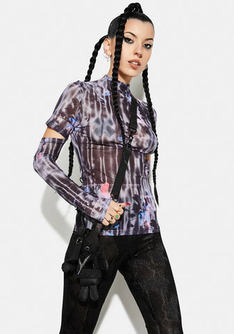 Millennium E-Worm High Neck Mesh Top