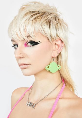 Ruling Saturn Drop Earrings