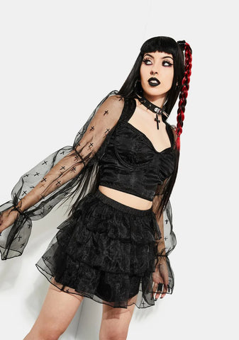 Answer To Your Prayers Ruffle Skirt