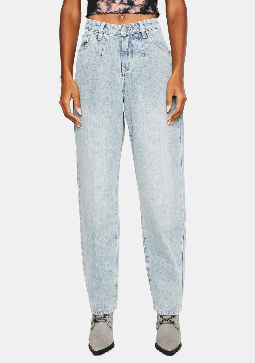 V-Waist Straight Leg Jeans