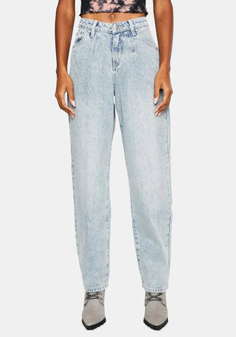 V-Waist Straight Leg Jeans