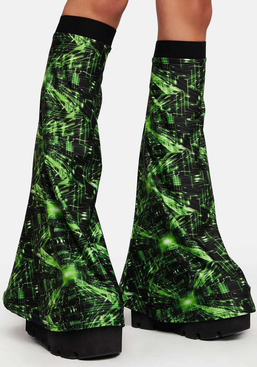 Cyber Grid Leg Warmers