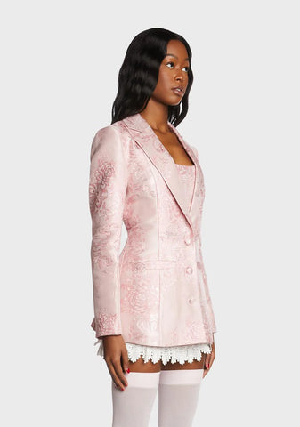 Sweet Smitten Embraces Brocade Blazer