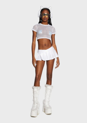 Snow Flirting With Trouble Mini Skirt