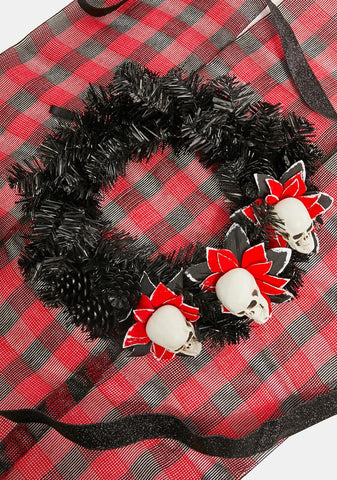 Silent Night Skull Wreath