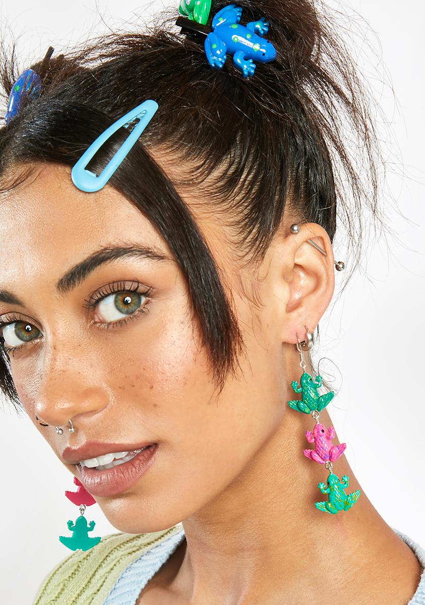 Hip Hoppin' Frog Earrings