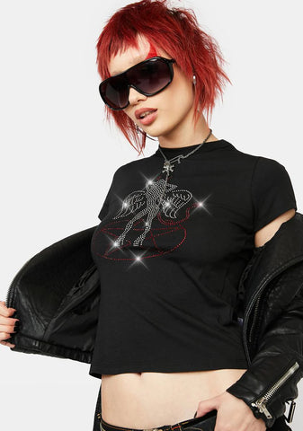 Pentagram Babe Rhinestone Graphic Tee