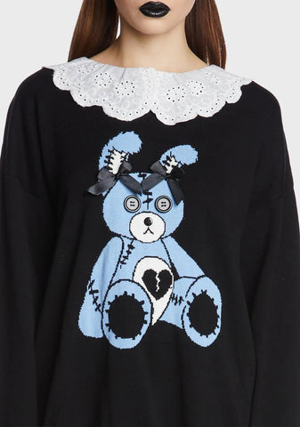 Tortured By Thoughts Oversized Sweater