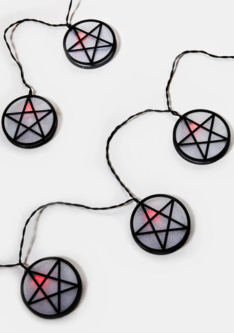 Dark Omens Pentagram String Lights