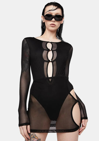 Play The Part Mesh Mini Skirt