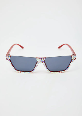 Eyes On The Prize Rhinestone Sunglasses