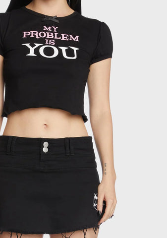 Attitude Issues Graphic Crop Top