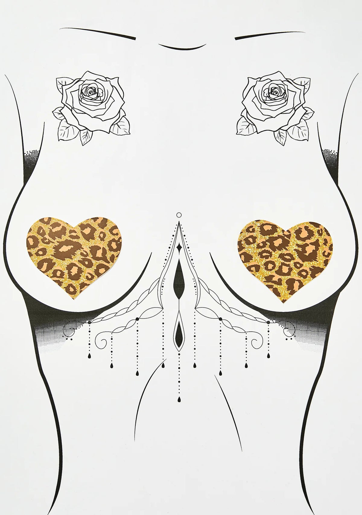 Cheetah Heart Pasties
