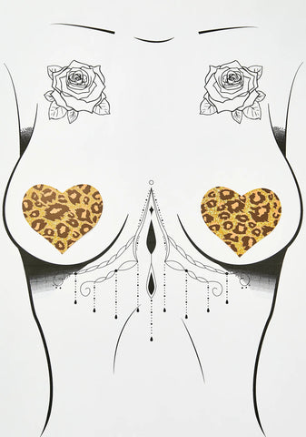 Cheetah Heart Pasties