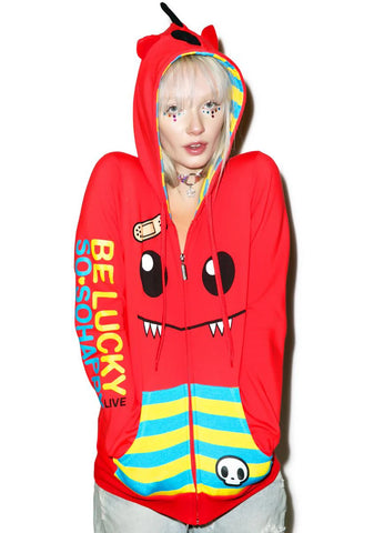 X So So Happy Fang Hoodie