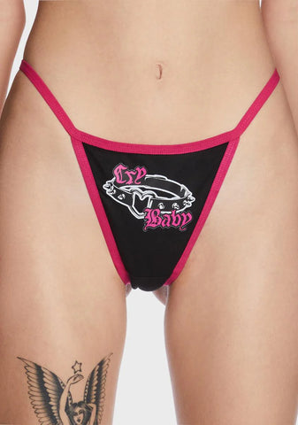 Cry Baby Choker Thong Panty