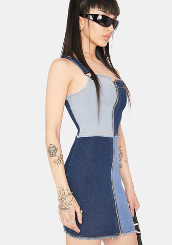 Country Heart Denim Mini Dress