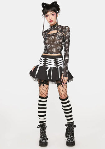 Darkest Point Mesh Shrug Set