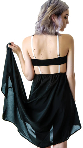 Stringing Ya Along Cage Cut Out Dress