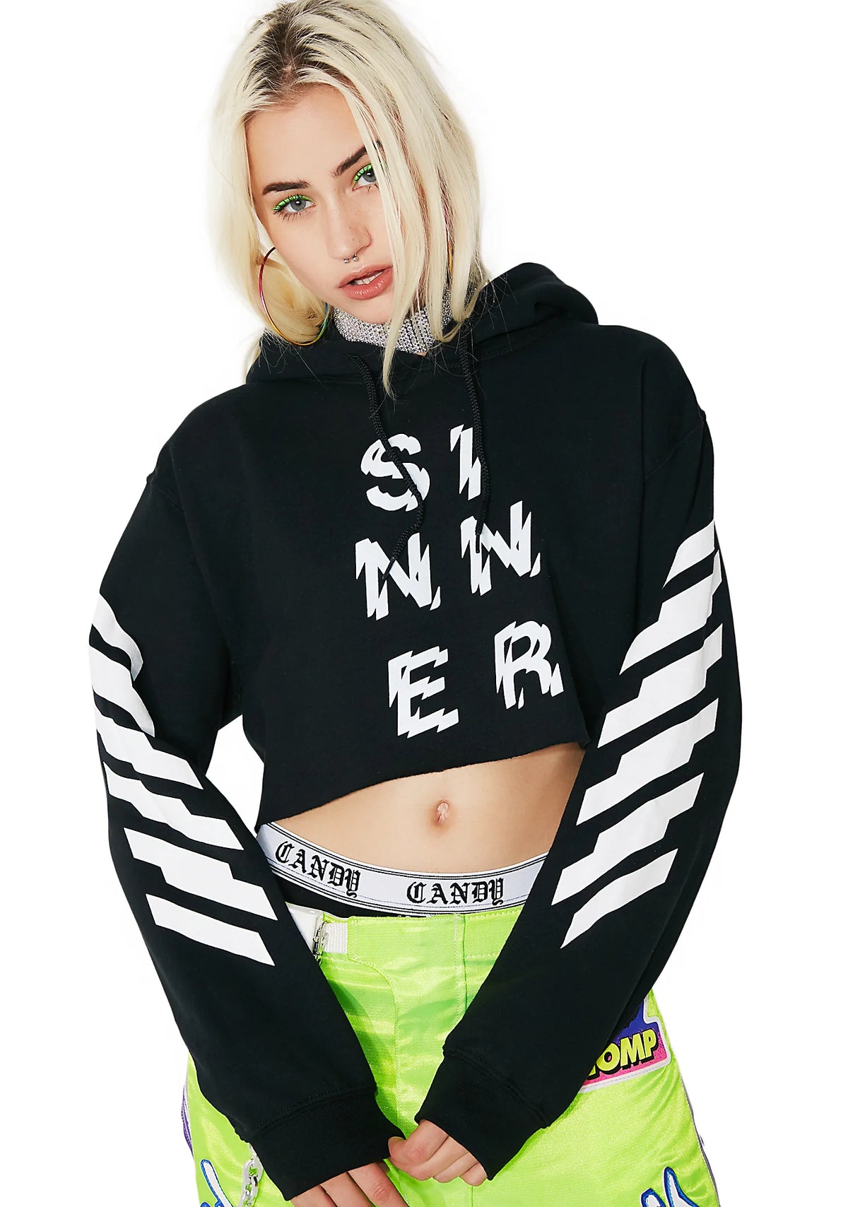 Sinner Cropped Hoodie