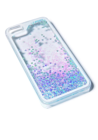 Falling Hearts Glitterfalls iPhone Case