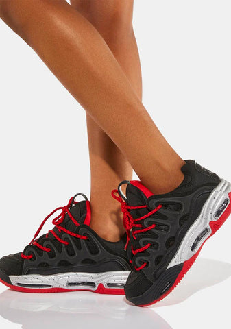 Black Red D3 2001 Sneakers