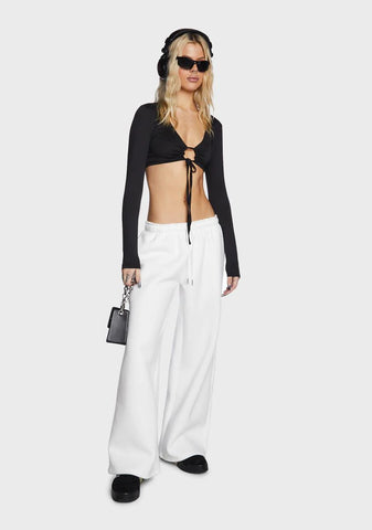 Reina Cut Out Open Back Crop Top
