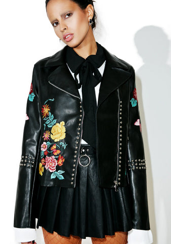 Halcyon Embroidered Moto Jacket