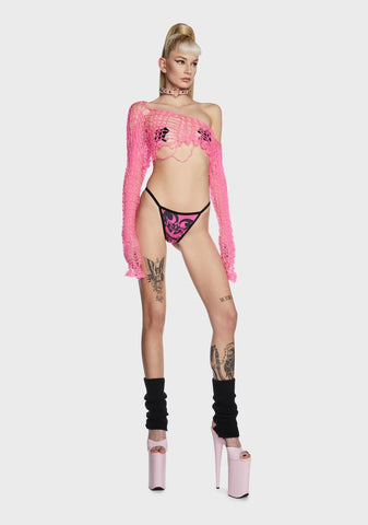 Skull Love Thong Panty