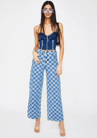 Savannah Denim Bustier Top