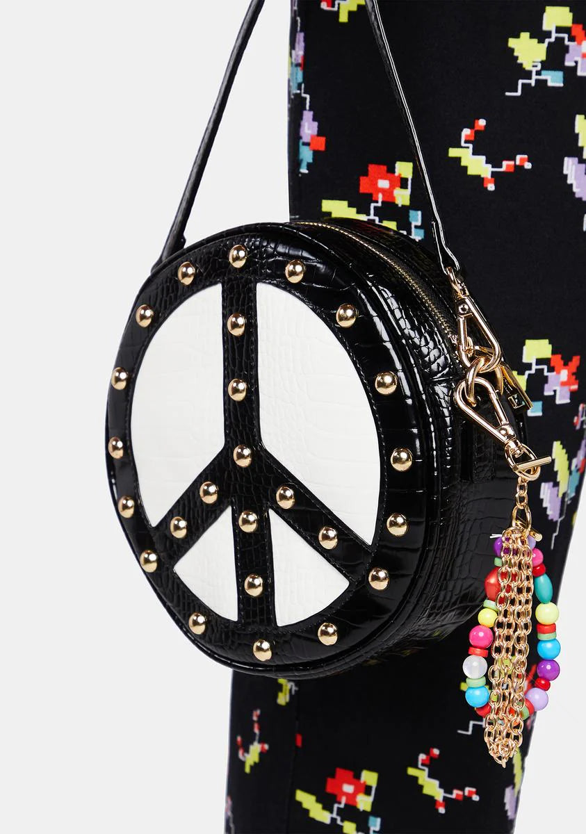 Peace Yin Yang Crossbody Bag