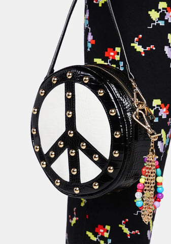 Peace Yin Yang Crossbody Bag