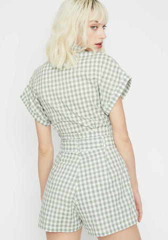 Spring Romance Gingham Romper
